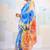 Multicolor japan devsena satin saree japan satin digital print blouse