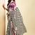 Multicolor japan devsena satin saree japan satin digital print blouse