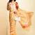 Multicolor japan devsena satin saree japan satin digital print blouse