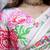 Off white japan devsena satin saree japan satin digital print blouse
