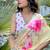 Multicolor japan devsena satin saree japan satin digital print blouse