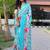 Multicolor japan devsena satin saree japan satin digital print blouse