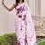 Baby pink japan devsena satin saree japan satin digital print blouse