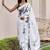 Light grey japan devsena satin saree japan satin digital print blouse