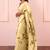 Cream japan devsena satin saree japan satin digital print blouse