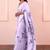 Light lavender japan devsena satin saree japan satin digital print blouse
