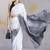Light grey japan devsena satin saree japan satin digital print blouse