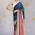 Multicolor japan devsena satin saree japan satin digital print blouse