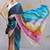 Multicolor japan devsena satin saree japan satin digital print blouse