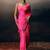 Rani pink japan devsena satin saree japan satin digital print blouse