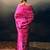 Rani pink japan devsena satin saree japan satin digital print blouse