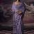Lavender japan devsena satin saree japan satin digital print blouse