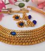 Blue agate necklace set