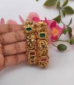 Multicolor peacock bridal nakshi bangles