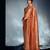 Rust tissue heavy sequince & khatli work cut dana border with heavy designer blouse party wear saree