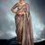 Beige tissue heavy sequince & khatli work cut dana border with heavy designer blouse party wear saree