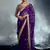 Purple tissue heavy sequince & khatli work cut dana border with heavy designer blouse party wear saree