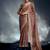 Beige tissue heavy sequince & khatli work cut dana border with heavy designer blouse party wear saree