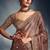 Beige tissue heavy sequince & khatli work cut dana border with heavy designer blouse party wear saree