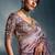 Lavender tissue heavy moti & khatli work cut dana border with heavy designer blouse party wear saree