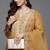 pv-silk chanderi embroidered kurta set with stitched top, bottom & dupatta