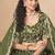 Organza Embroidered Olive Green Designer Long Lehenga Choli