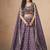 Organza Embroidered Purple Designer Long Lehenga Choli