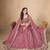 Organza Embroidered Pink Designer Long Lehenga Choli