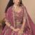 Organza Embroidered Pink Designer Long Lehenga Choli