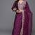 pv-silk chanderi embroidered kurta set with stitched top, bottom & dupatta