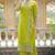 cotton blend embroidered kurta set with matching cotton blend dupatta