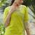 cotton blend embroidered kurta set with matching cotton blend dupatta