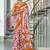 Mustard mulmul cotton printed  fancy saree with blouse