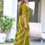 Mehendi soft pure cotton printed fancy saree with blouse