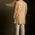 Beige plain chanderi kurta pajama