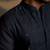Blue plain chanderi kurta pajama