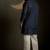 Blue plain chanderi nehru jacket set