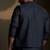 Blue plain chanderi nehru jacket