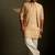 Beige plain chanderi nehru jacket