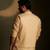 Beige plain chanderi nehru jacket