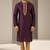 Men's magenta  kurta with banarasi art  silk and without lining