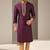 Men's magenta  kurta with banarasi art  silk and without lining