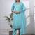 slik blend sea green straight kurta dupatta pant set cotton lining kurta