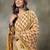 green and peach floral print cotton a-line kurta and trouser with dupatta set