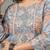 grey hand embroidery cotton straight kurta orange trouser dupatta set