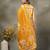 mustard floral print cotton straight kurta palazoo dupatta set