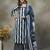 navy blue floral print cotton straight kurta palazoo dupatta set