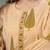 green and peach floral sequins work cotton a-line kurta and trouser dupatta set