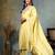 yellow resham embroidery a-line chanderi silk kurta palazoo dupatta set