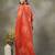 orange sequins work pure cotton a-line kurta trouser dupatta set